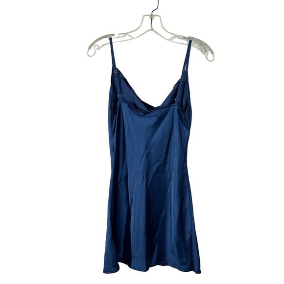 Shein Cowl Neck Blue Mini Slip Dress Size Small - Picture 8 of 11